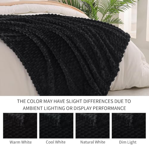 3D Fleece Twin Size Blanket for Bed (Black / Twin ( 60x80 IN ))