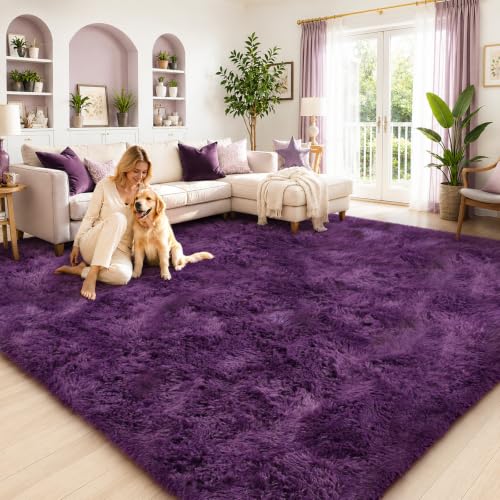Area Rugs 9x12 Living Room (Grape Purple / 9' x 12' (Rectangular))