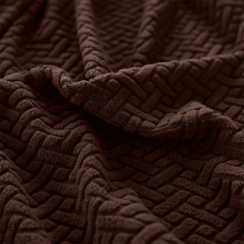 Sofa Covers Couch Covers for Sofa Pet Friendly Couch Cushion Covers Universal Sofa Covers Washable Stretch Slipcovers for Sectional Sofa (Texture Brown / Back Cover M)