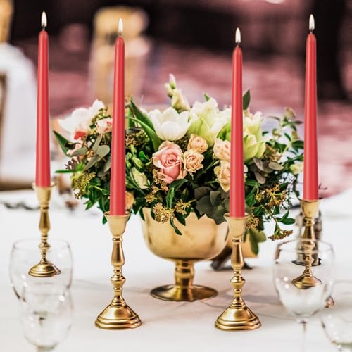 0.87×10 Inch Red Taper Candles (Red)