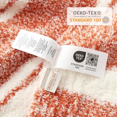 Orange Bedding Blanket Ultra Soft Microfiber (Stripe Orange / Twin (60"x80"))