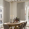 Burlywood Birch Linen Sheer Pleated Curtains 120 Inches Long 70 Inch Wide (Burlywood Birch / 70"W x 120"L (Pack of 1))