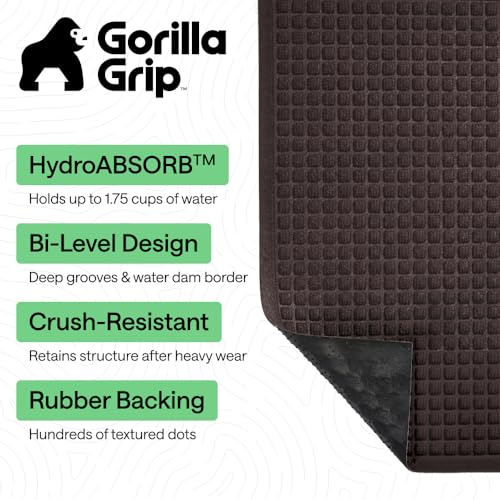 HydroABSORB Door Mat for Indoor Outdoor Use (Coffee / 29" X 17")