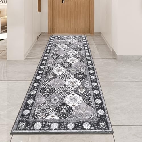 HEBE Hallway Runner Rug 2'x6' (Multi-black / 2' x 6' (Rectangular))