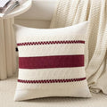 Set of 1 Burgundy Boho Decorative Throw Pillow Covers 22x22 Inch for Couch Bed Sofa (22" x 22" (Pack of 1) / Burgundy)