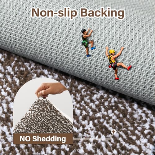 Bathroom Rugs 30x20 Non Slip Washable (Brown / 1'8" x 2'6" (Rectangular))
