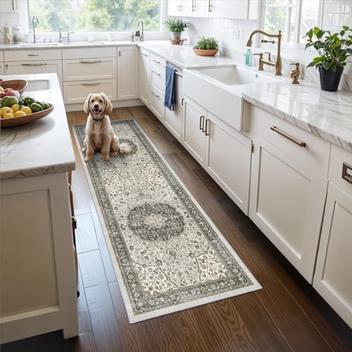 Hallway 2x6 Washable Runner Rug (2' x 6' (Rectangular) / Grey)