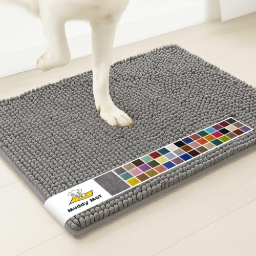 Super Water Absorbent Door Mat Indoor (Grey / 19" x 30")
