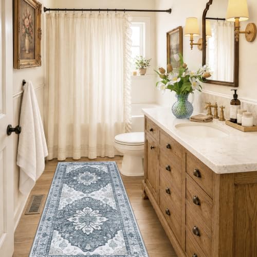 Washable Area Rug (Grey/White/Beige / 2' x 6' (Rectangular))