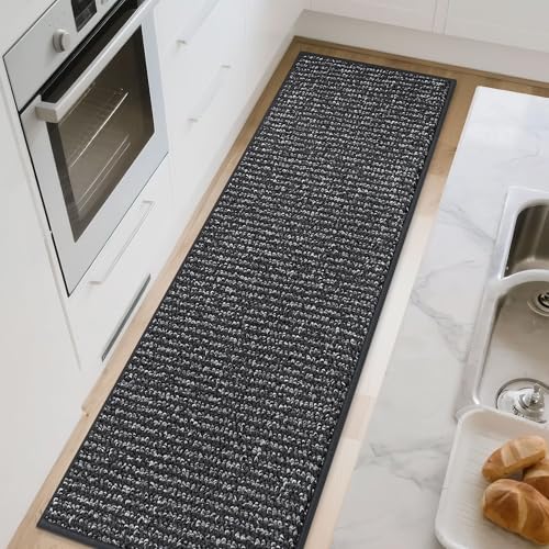 Kitchen Runner Rugs 24"x60" (Charcoal / 24" X 60" (Rectangular))