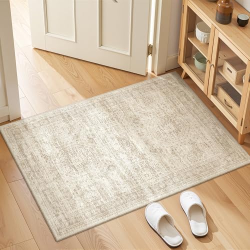 2x3 Rug Non Slip (Beige/Ivory / 2' x 3' (Rectangular))