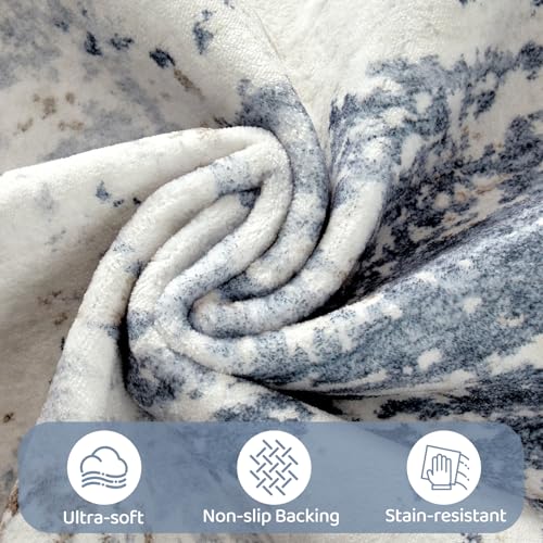 6x9 Area Rug Living Room Rugs (Denim Blue / 6' x 9' (Rectangular))