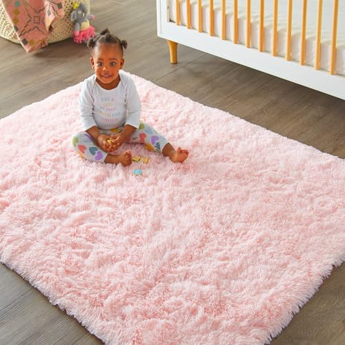 Pink Area Rugs for Bedroom Girls (5- Pink / 6' x 9' (Rectangular))