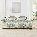 Reversible Patchwork Sofa Cover (Sofa / Patchwork - Olive / Brown)