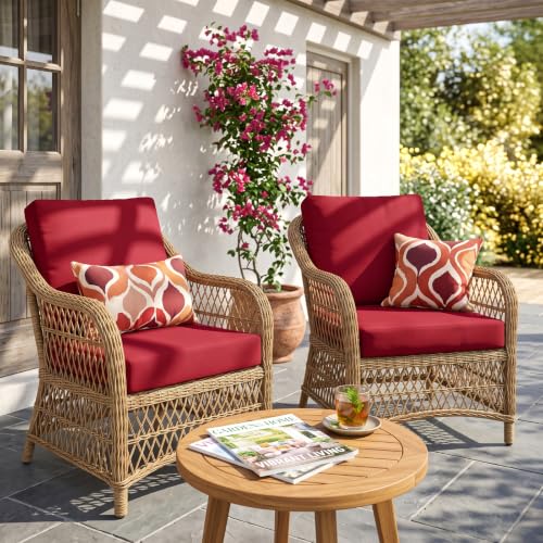 4 Pcs Stretch Cushion Covers (Burgundy / Seat Cover)