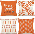 Fall Pillow Covers 22x22 Set of 4 (Orange / 22" x 22" (Pack of 4))