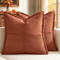 Fall Rust Decorative Throw Pillow Covers for Couch 18x18 Inch (Rust / 18" x 18" (Pack of 2))