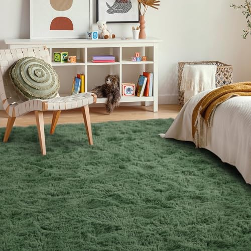 6x9 Ft Large Green Area Rug for Bedroom Living Room (Bb Green / 6' X 9' (Rectangular))