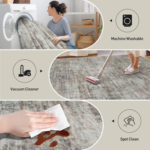 5x7 Area Rugs for Living Room (Brown/Black / 5' x 7' (Rectangular))
