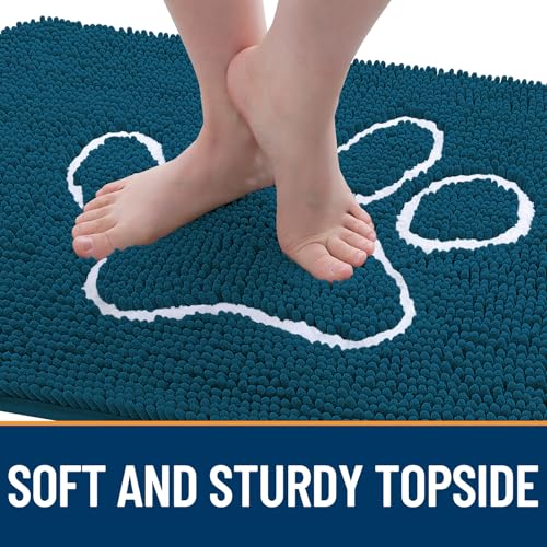 Dog Door Mat for Muddy Paws 47x32 (Atlantic Blue / 47" X 32")