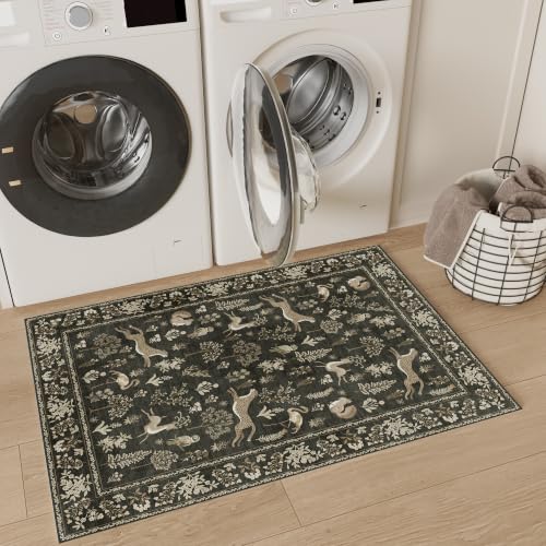 2x3 Entryway Rug (Charcoal Black (Animal) / 2' x 3' (Rectangular))