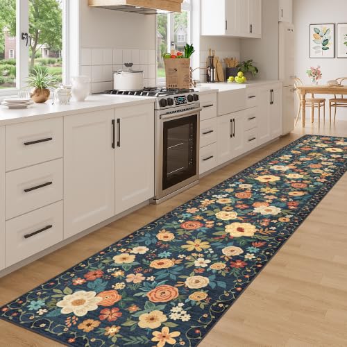 3x16 Runner Rug for Hallway (Navy Blue / 3' x 16' (Rectangular))
