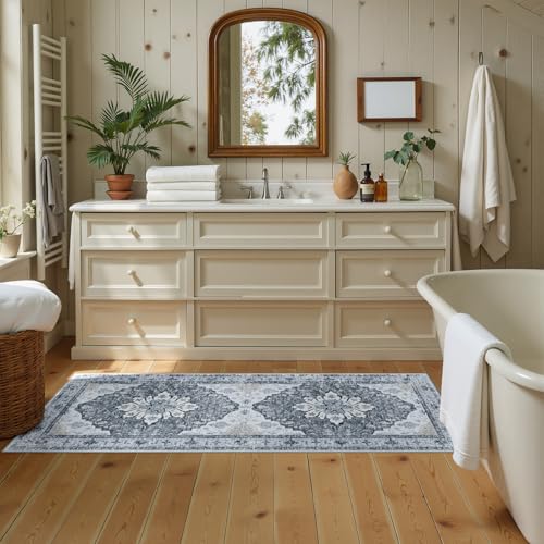 Washable Area Rug (Grey/White/Beige / 2' x 6' (Rectangular))