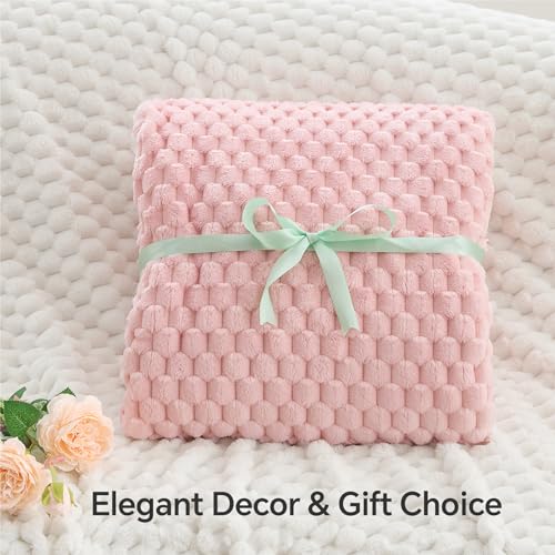 Pink King Blanket for Bed (Pink-1 / King(108"x90"))