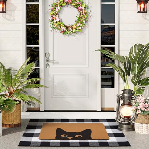 2 Pcs Fall Door Mat (Cute Cat)