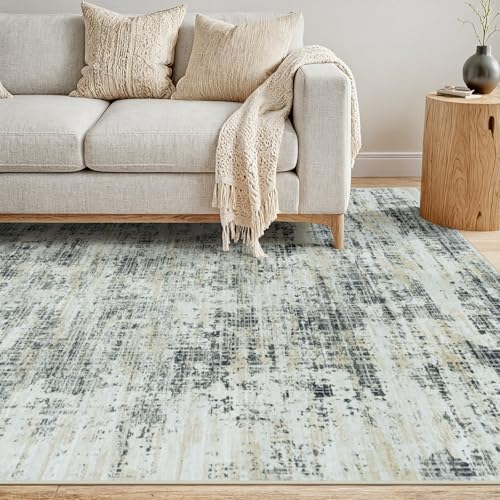 10x12 Washable Area Rug for Living Room Bedroom (Black Gray/Gold / 10' x 12' (Rectangular))