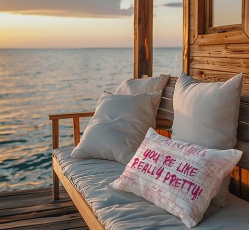 Pink Bow Inspirational Throw Pillow Covers 20x12 (Pink Bow 20x12 Inch)