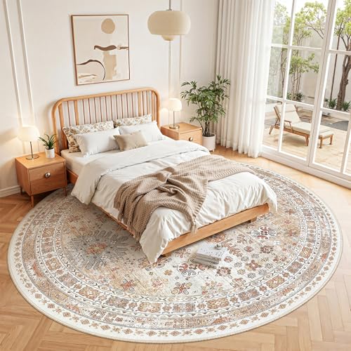 Round Rug 8ft (Orange / 8' (Round))