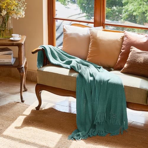 Throw Blanket for Couch (J-aqua / 60*80'')