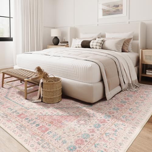 Pink Rugs for Bedroom (Pink/Blue / 10' x 14' (Rectangular))