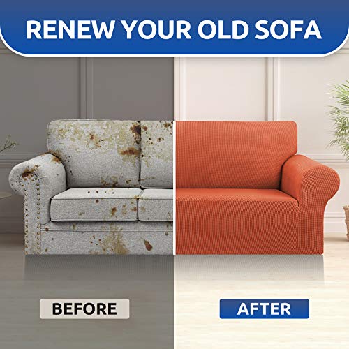 Stretch Oversized Couch Covers for Sofa Slipcover (Pureed Pumpkin / X-Large)
