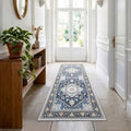 Soft Area Rugs 2x6 (2' x 6' (Runner) / Blue & Gold)