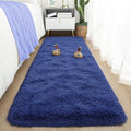 Navy Soft Runner Rugs for Bedroom 2x6 ft with Rubber Backing (Light Navy / 2' X 6' (Runner))