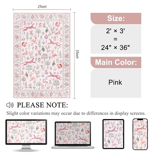 2x3 Entryway Rug (Pink (Animal) / 2' x 3' (Rectangular))
