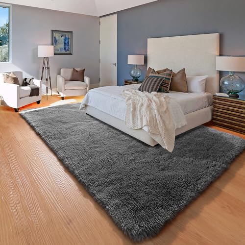 Grey Area Rugs for Living Room (Grey / 5' x 8' (Rectangular))