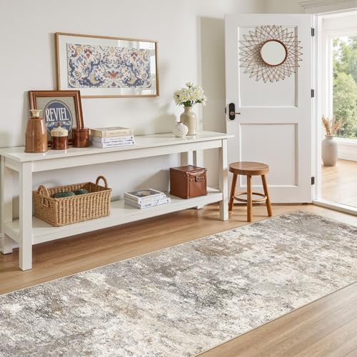 3x10 Washable Runner Rug for Hallway (Brown Grey / 3' x 10' (Runner))