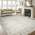 8x10 Washable Area Rugs for Living Room (8' x 10' (Rectangular) / Beige-golden)
