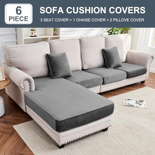 Couch Cover 4 (Grey / 3 Seater + Chaise)