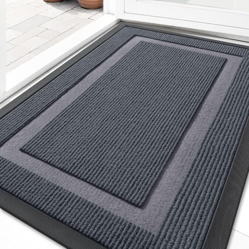 Front Door Mat Outside 29.5x17 (Light Grey / 29.5" x 17")
