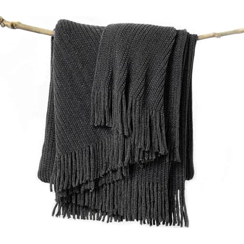 Throw Blanket for Couch (G-dark Grey / 60*80'')