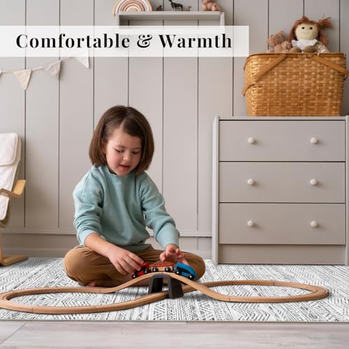 2'6x12 Runner Rug Washable Moroccan (Grey / 2'6" x 12' (Rectangular))