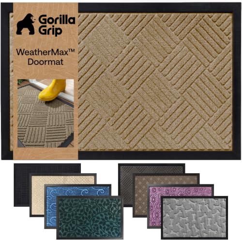 WeatherMAX Door Mat (Beige Diamond / 29" x 17")
