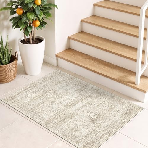 2x3 Rug Non Slip (Beige/Ivory / 2' x 3' (Rectangular))