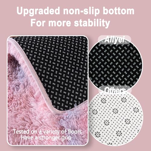 Soft Runner Rugs for Bedroom Hallways (2' x 6' (1 pc) / Abstract Pink)