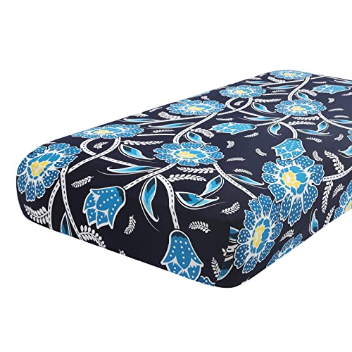 Printed Couch Cushion Covers (Dark Blue / Seat Cover Large)