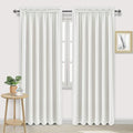 Wide Blackout Curtains for Bedroom Living Room 70 x 84 Inch Long Ivory (Ivory / 70"W x 84"L (Pack of 2))